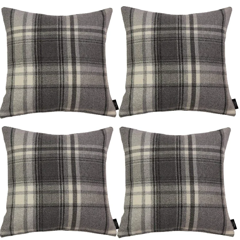 Heritage Charcoal Grey Tartan 43cm x 43cm Cushion Sets