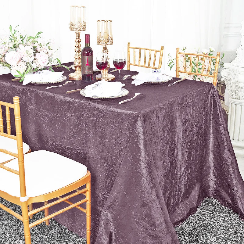 90"x132" Seamless Rectangular Crushed Taffeta Tablecloth - Wisteria (1pc)