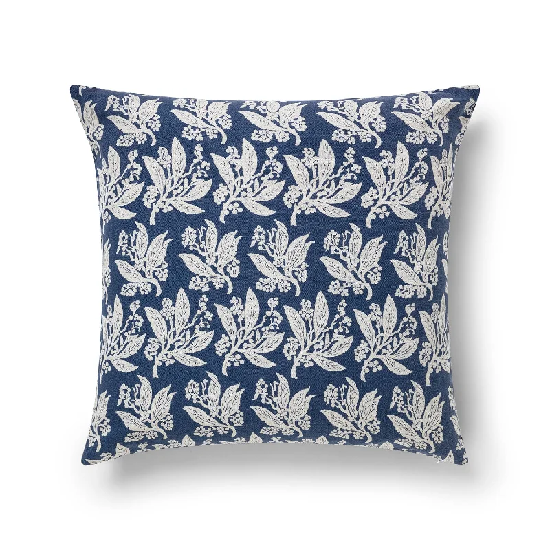 Golden Wattle Navy 24"x24" Cushion Cover