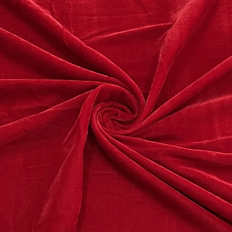 Classic Red Solid Velvet Fabric