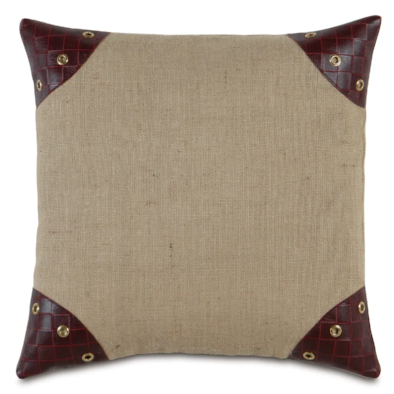 Passport Tan Throw Pillow Cover 20x20