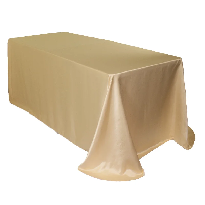 90 x 132 inch L'amour Rectangular Tablecloth Champagne