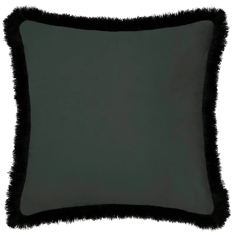 Loreto Velvet Feather Cushion Slate