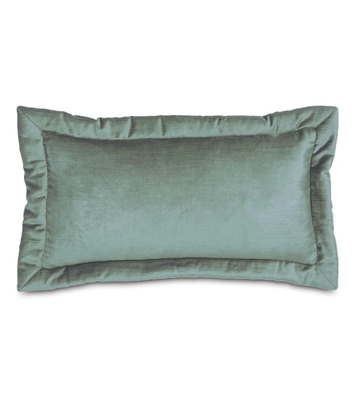 Lars Velvet Lumbar Pillow Cover 11x21 in Ocean