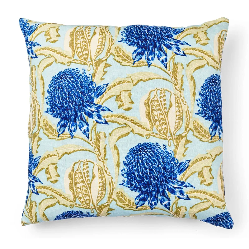 State of Waratah Blue 24"x24" Cushion Cover