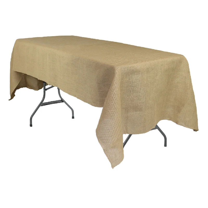 60 x 120 Inch Rectangular Burlap Tablecloth