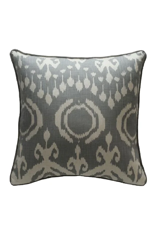 Ikat Cushion with Velvet Piping M | Andrew Martin Volcano