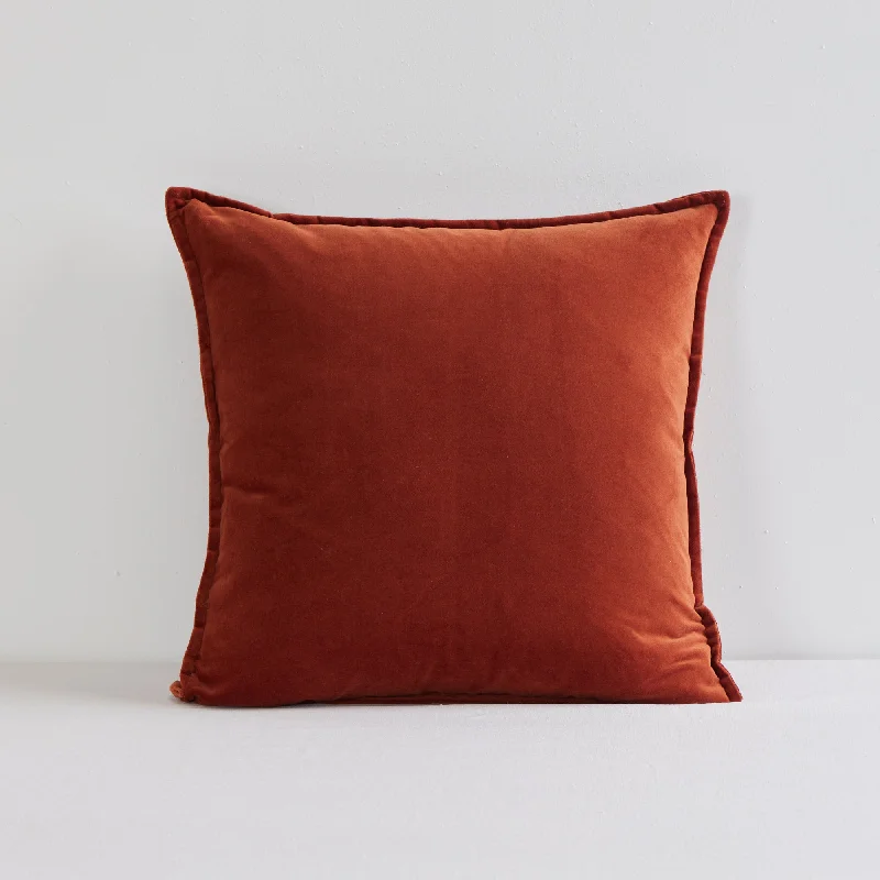 Hudson V2 Velvet Cushion - Rust - 50X50