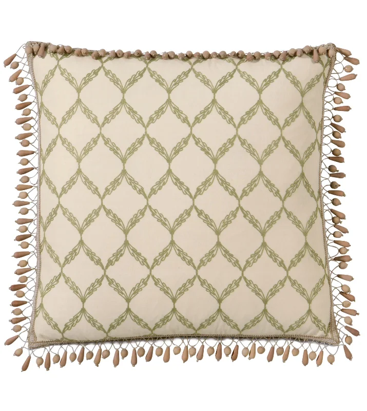 Provo Beaded Throw Pillow Cover 24x24