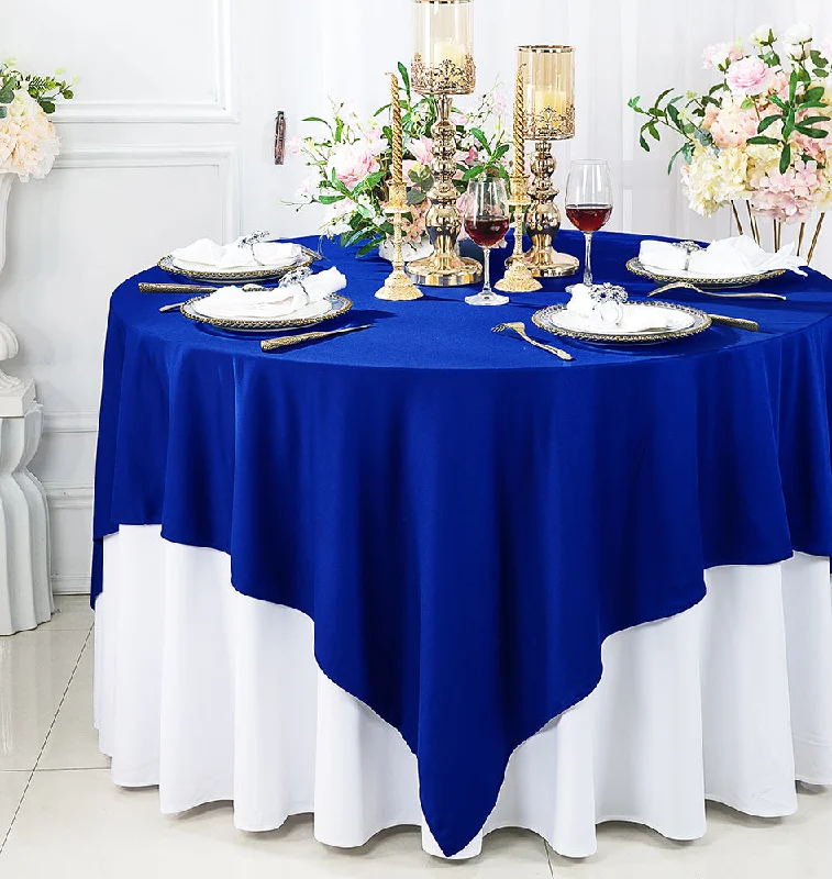 72"x72" Seamless Square Scuba (Wrinkle-Free) (240 GSM) Tablecloth /Table Overlay- Royal Blue (1pc)