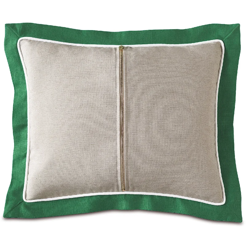 Preppy Kelly Green Lumbar Pillow Cover 15x18