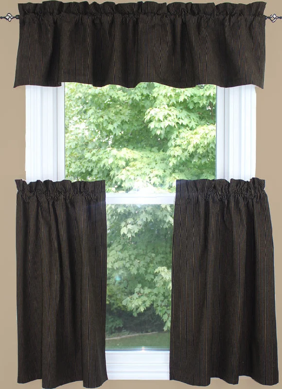 Primitive Ticking Black Valance VL236211