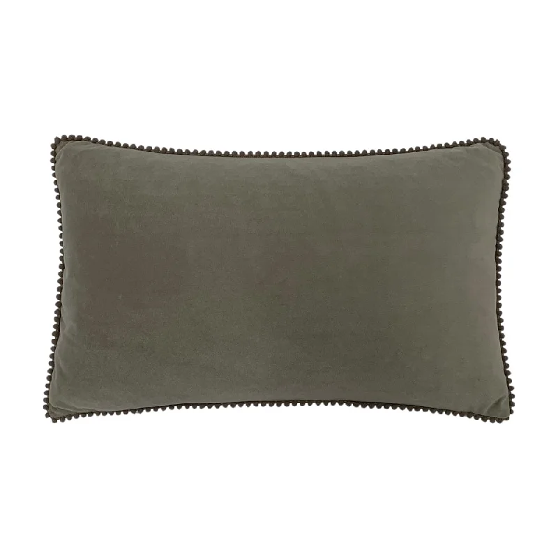 Cosmo Rectangular Velvet Cushion Grey