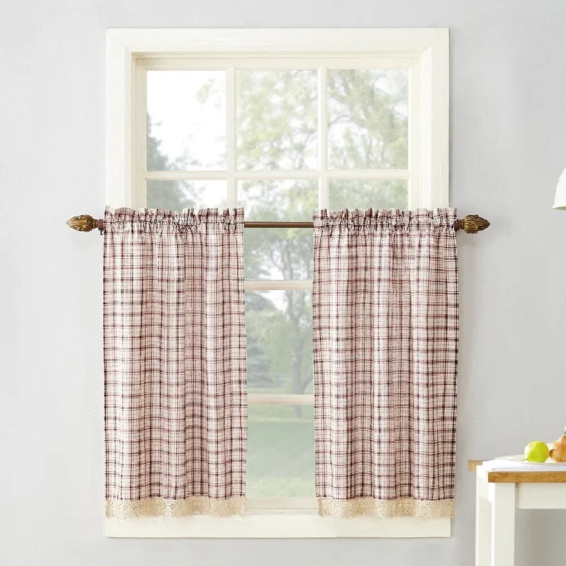 No. 918 Maisie Plaid Kitchen Curtain Tiers