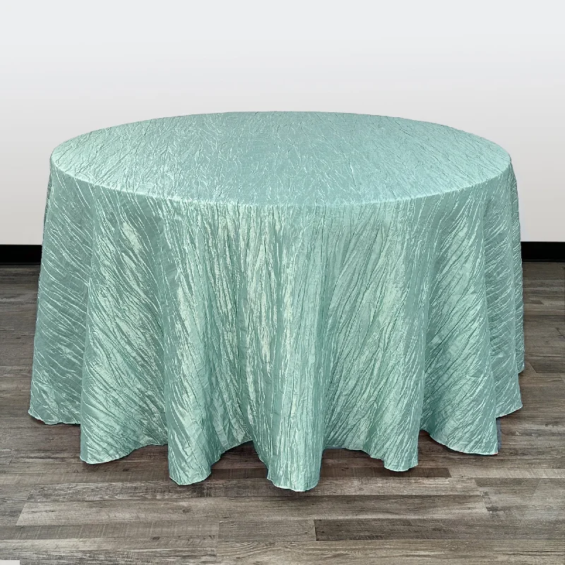 120 inch Crinkle Taffeta Round Tablecloth Tiffany