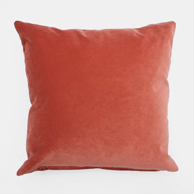 Winthrop Tangelo Velvet Square Pillow