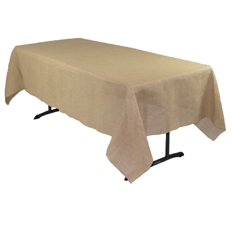 60 x 126 Inch Rectangular Burlap Tablecloth