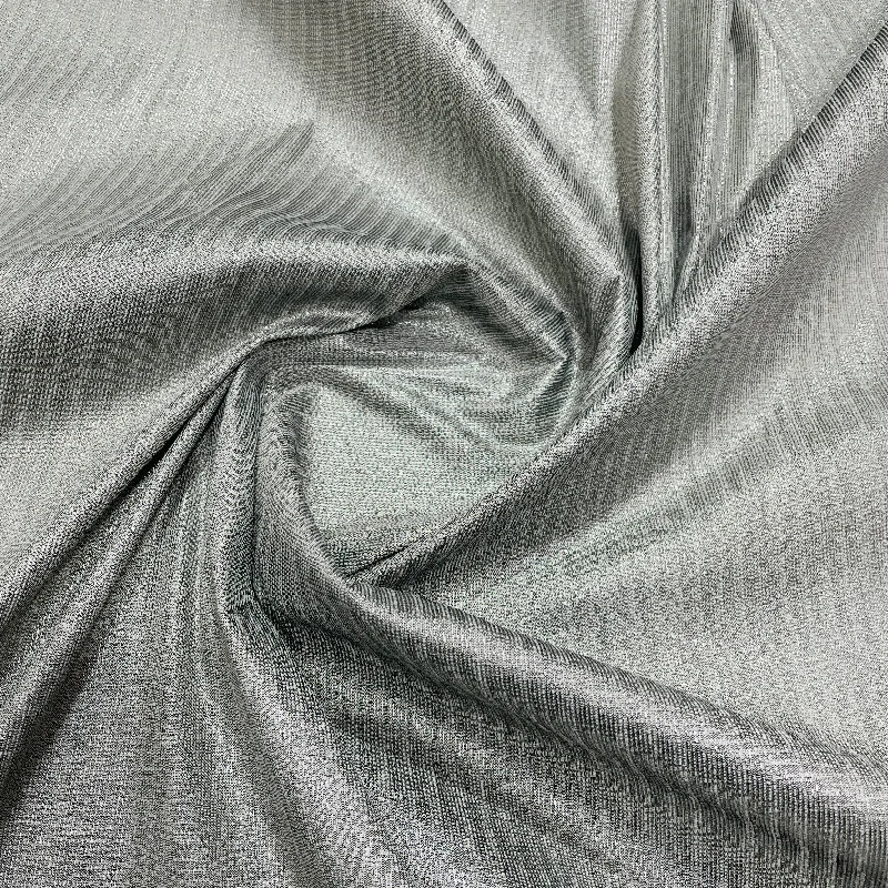 Silver Stripe Brocade Jacquard Fabric