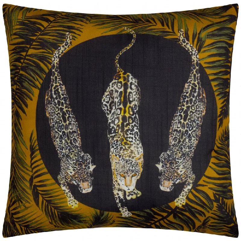 Leopardis Trio Printed Outdoor Cushion Black/Gold