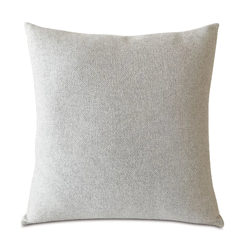 Gray Herringbone Tweed Throw Pillow Cover 20x20