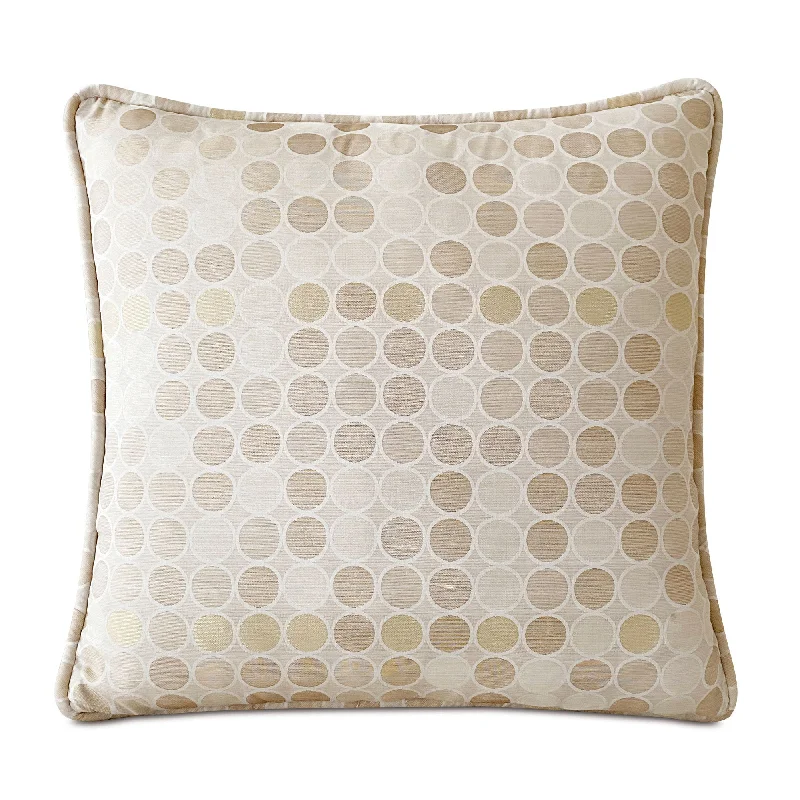 Champagne Glam Jacquard Throw Pillow Cover 24x24