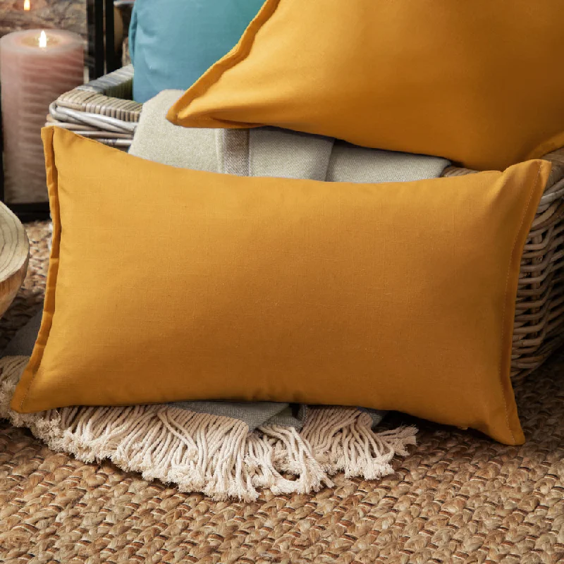 Alfresco Outdoor Oxford Cushion Ochre