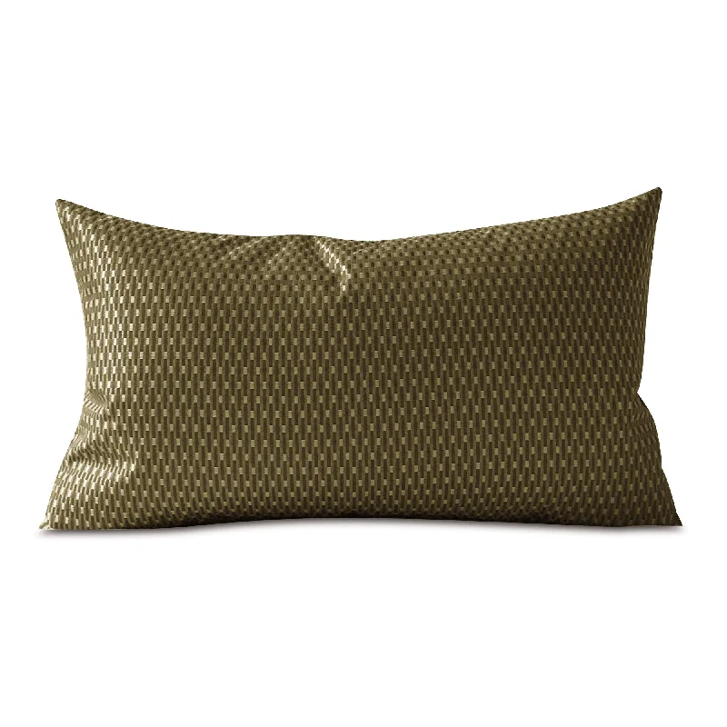 Olive Art Deco Lumbar Pillow Cover 15x26