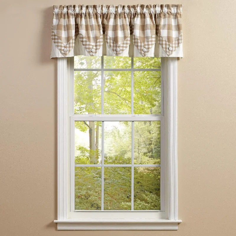 Wicklow Lined Point Valance 15" L - Natural - Park designs