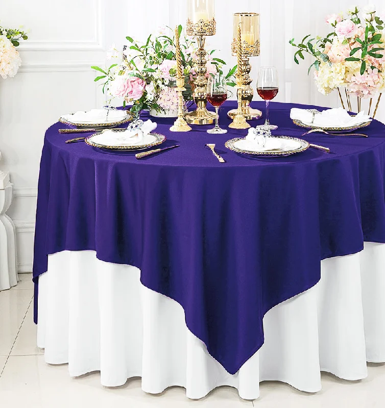 72"x72" Seamless Square Scuba (Wrinkle-Free) (240 GSM) Tablecloth /Table Overlay- Regency Purple (1pc)