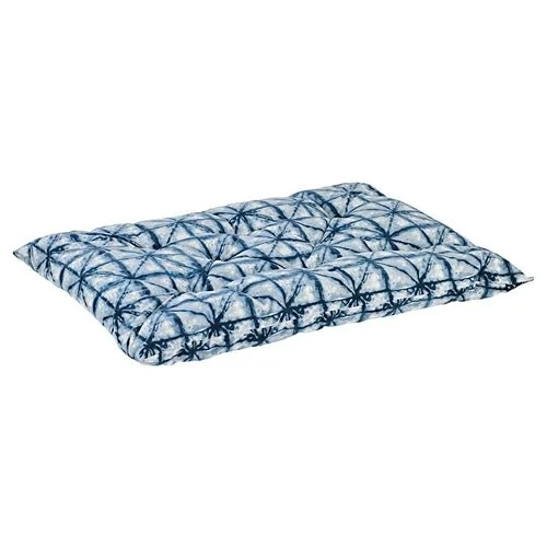 Shibori Microvelvet Tufted Cushion