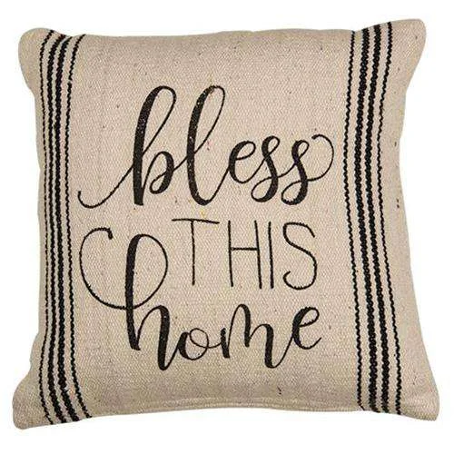 Bless This Home Primitive Pillow