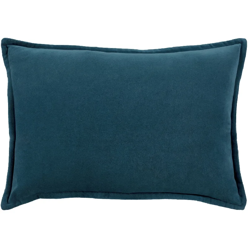 Cotton Velvet Velvet Pillow in Teal