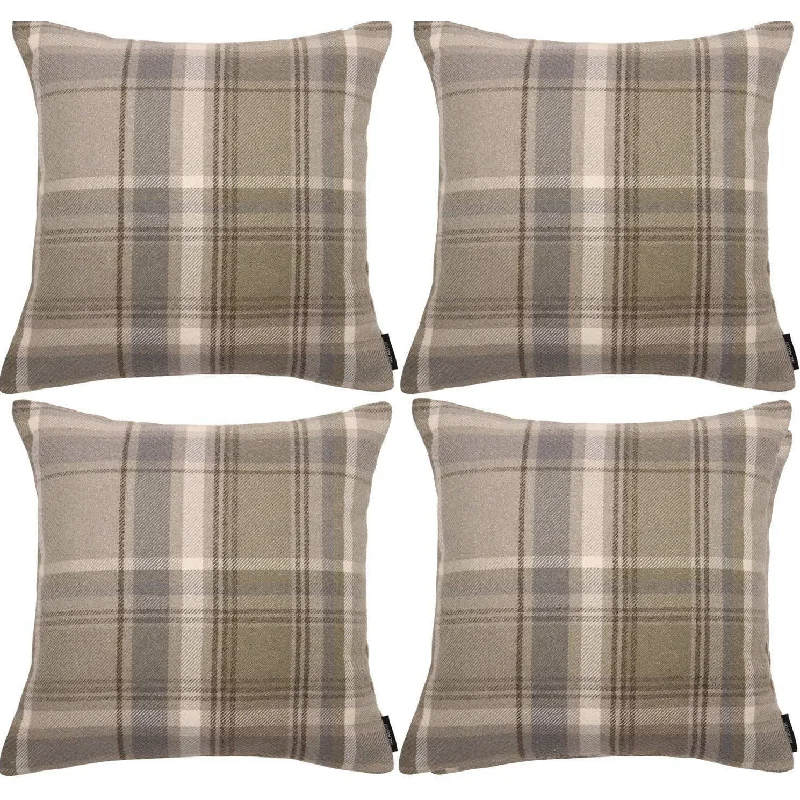 Heritage Beige Cream Tartan 43cm x 43cm Cushion Sets