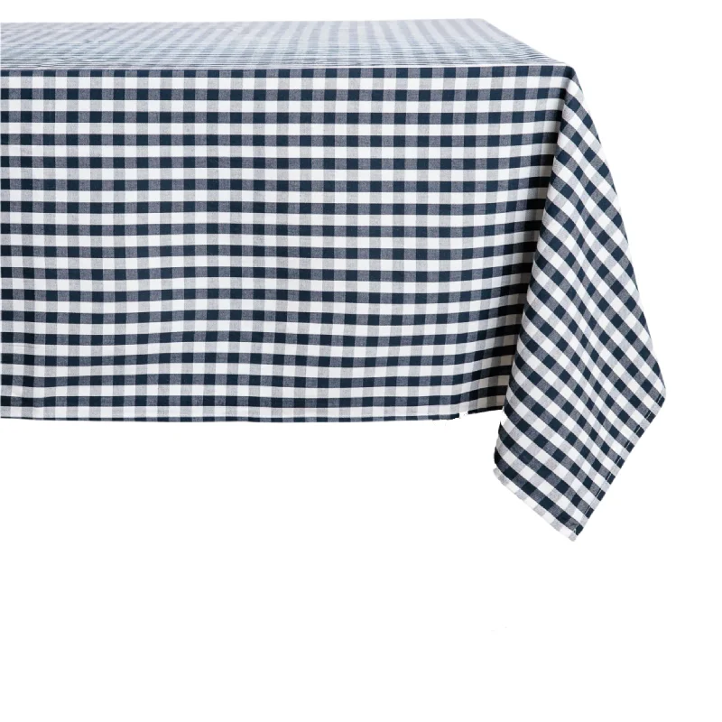 Navy Gingham Table Linen