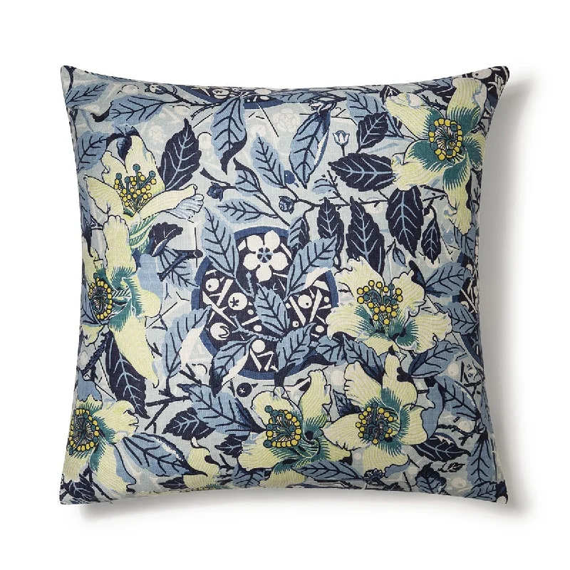 Native Hibiscus Ocean 24"x24" Cushion Cover