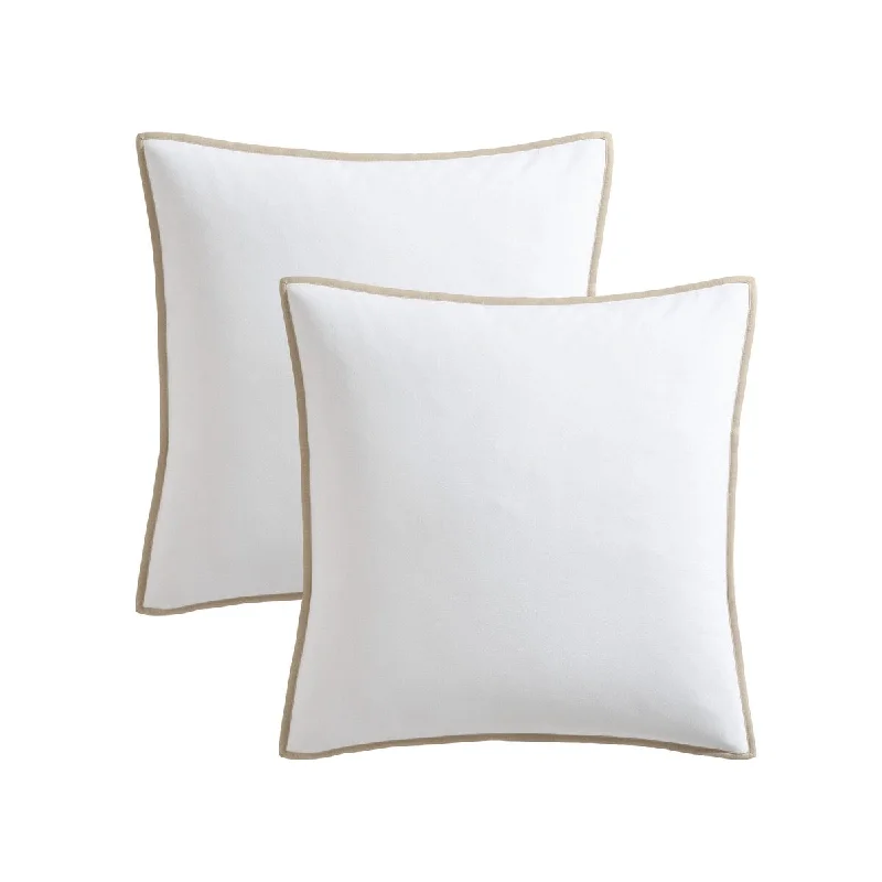 Tommy Bahama Bahama Basic Cotton 2 Piece White Euro Sham Set