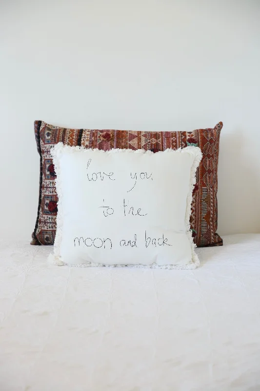 Love you to the moon and back cushion