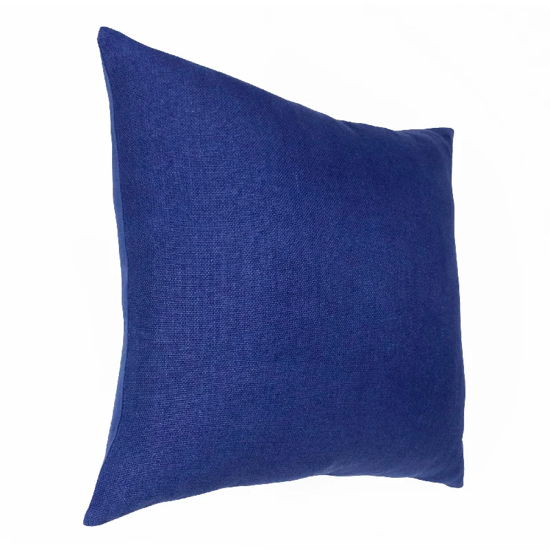 20" X 20" Navy Linen Zippered Pillow