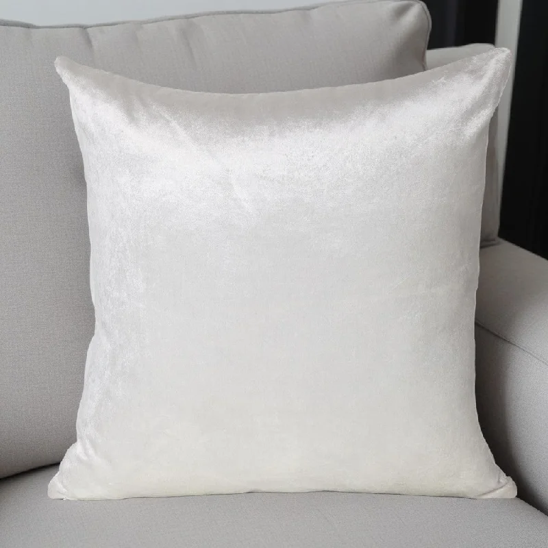 Classic 22" Solid Color White Soft Touch Throw Pillow