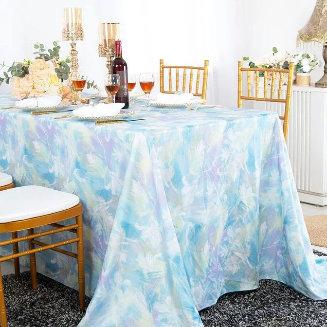 90"x132" Seamless Rectangular Honey Suckle Scuba (Wrinkle-Free) (240 GSM) Tablecloth - (1pc)