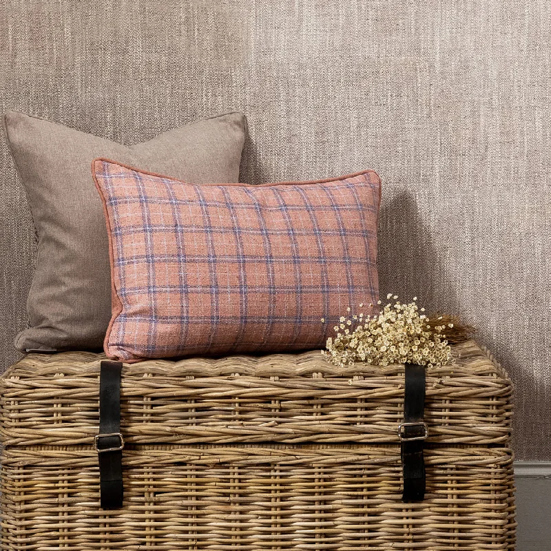 Painswick Jacquard Feather Cushion Blush