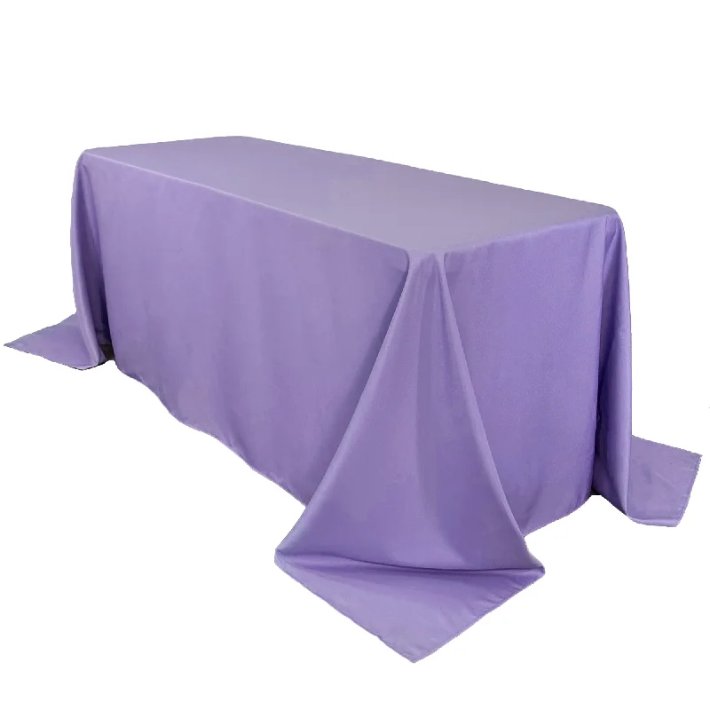 90 x 156 inch Polyester Rectangular Tablecloth Lavender