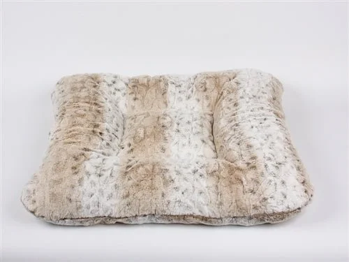 Susan Lanci Soft Snow Leopard Bed - Square