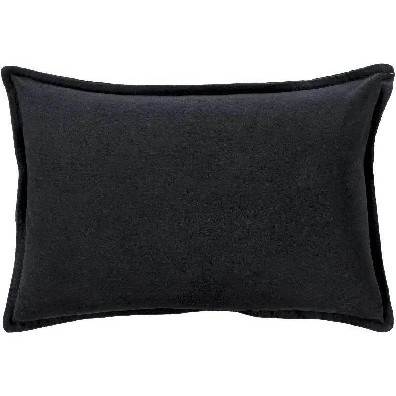 Cotton Velvet Velvet Pillow in Black