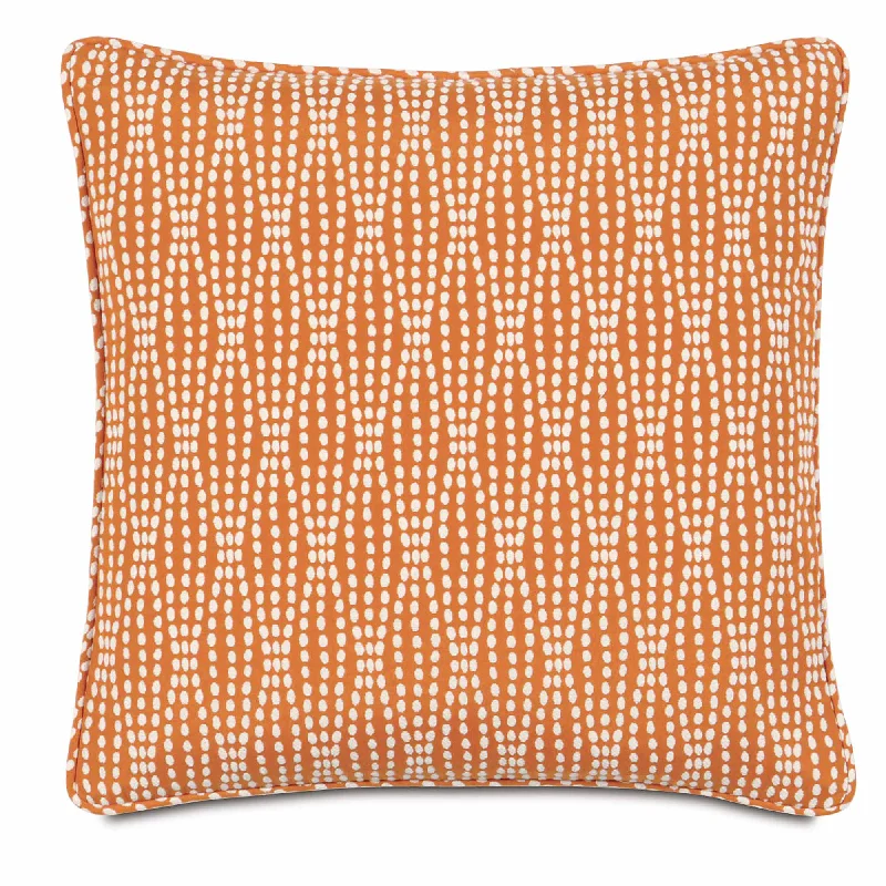 Epic Surf Orange Geometric Decorative Pillow Cover 20x20