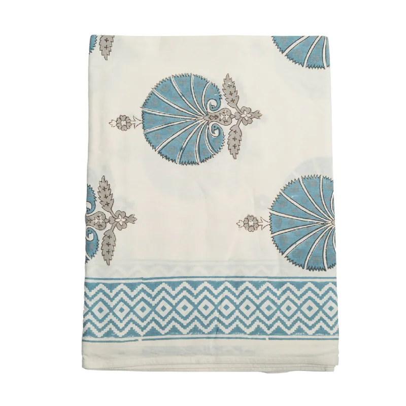 Blue Shells Cabana Printed Tablecloth