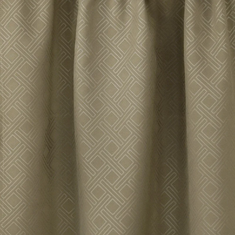 Twilight Embossed Geometric Curtain Parts- Tier and Valance Options (Sage)