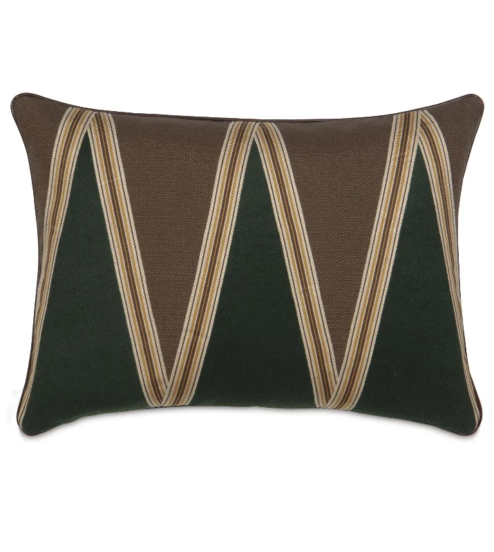 Malcolm Pine Wool Lumbar Pillow Cover 16x22