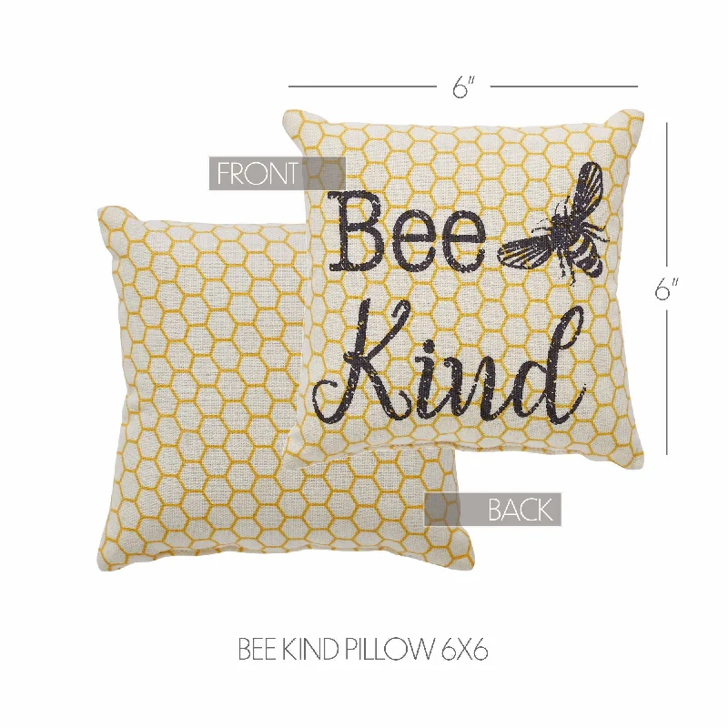 Buzzy Bees Bee Kind Pillow 6x6