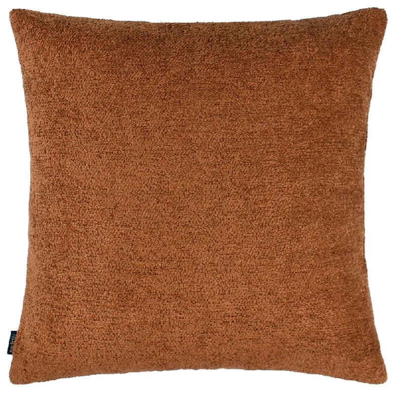 Nellim Square Boucle Textured Cushion Rust